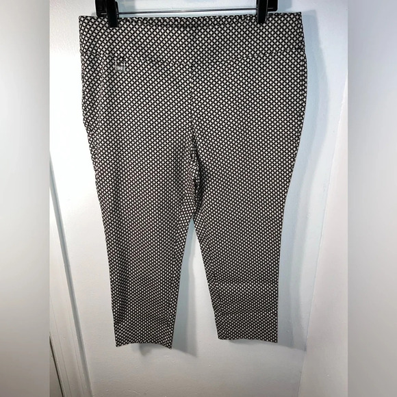 Rafaella, comfort, 16, viscose elastic control band, geometric print,ankle pant. - Picture 1 of 6